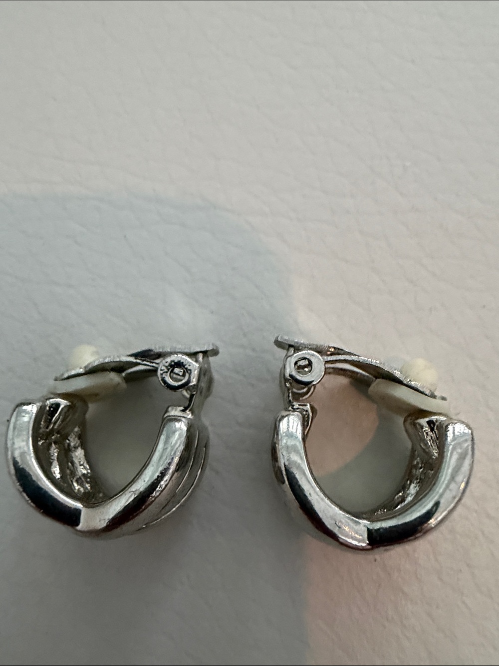 Silver Braided Hoop Earrings - Picture 2 of 4
